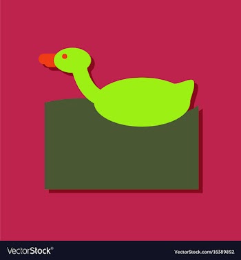 Flat icon design kids duck automatic in sticker vector image