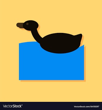 Flat icon design kids duck automatic in sticker vector image