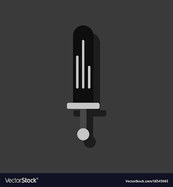 Flat icon design kids sword in sticker style vector image