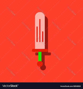 Flat icon design kids sword in sticker style vector image