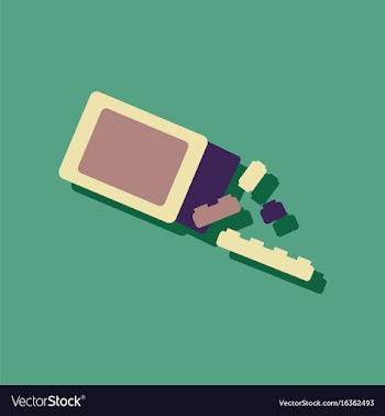 Flat icon design kids toy constructor in sticker vector image