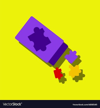 Flat icon design kids toy constructor in sticker vector image