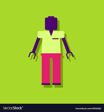 Flat icon design kids toy robot in sticker style vector image