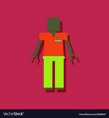 Flat icon design kids toy robot in sticker style vector image