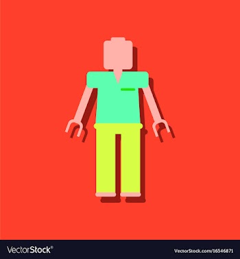Flat icon design kids toy robot in sticker style vector image