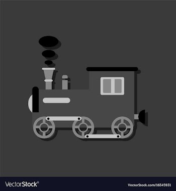 Flat icon design kids train in sticker style vector image