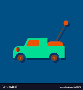 Flat icon design kids truck in sticker style vector image