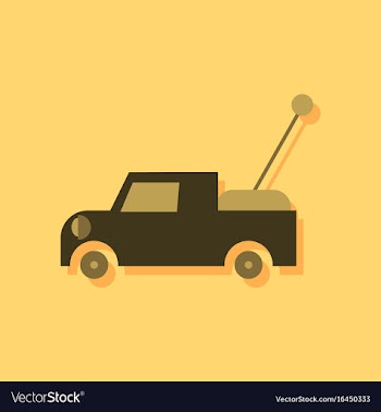 Flat icon design kids truck in sticker style vector image