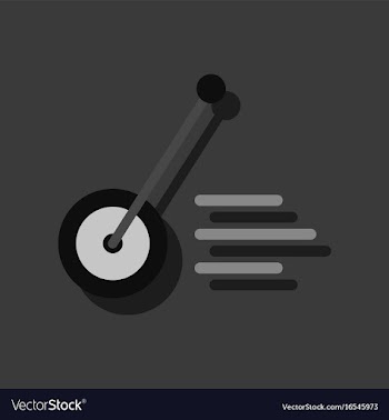 Flat icon design kids wheel and stick in sticker vector image