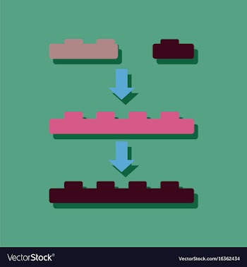 Flat icon design lego constructor in sticker style vector image