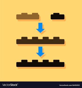 Flat icon design lego constructor in sticker style vector image