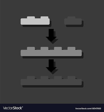 Flat icon design lego constructor in sticker style vector image