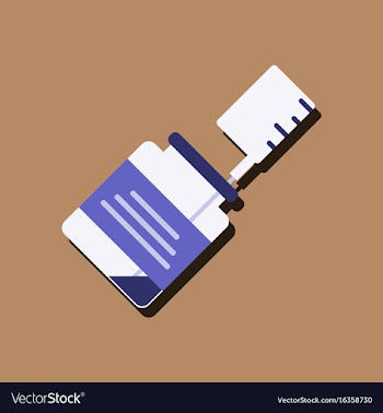 Flat icon design medical injection in sticker vector image