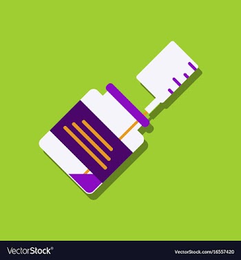 Flat icon design medical injection in sticker vector image