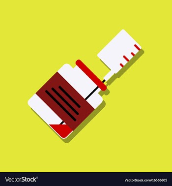 Flat icon design medical injection in sticker vector image