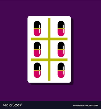 Flat icon design medical pills vector image