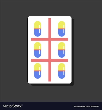 Flat icon design medical pills vector image