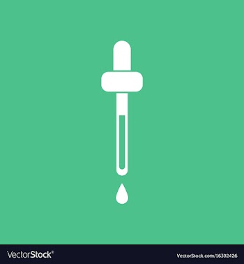 Flat icon design medical pipette vector image