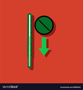 Flat icon design medical thermometer and vector image