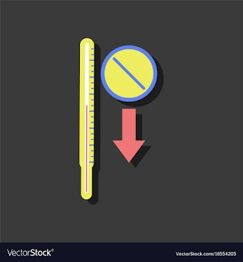 Flat icon design medical thermometer and vector image