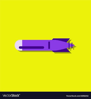Flat icon design military torpedo vector image