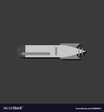Flat icon design military torpedo vector image