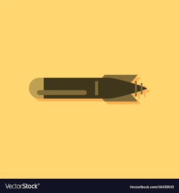 Flat icon design military torpedo vector image