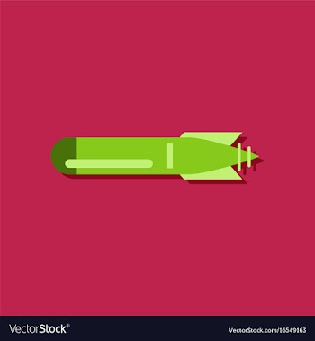 Flat icon design military torpedo vector image