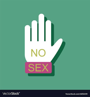 Flat icon design no sex hand sign in sticker style vector image