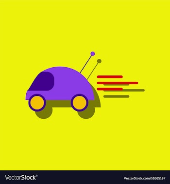 Flat icon design remote control car in sticker vector image