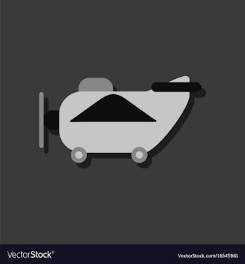 Flat icon design retro plane toy in sticker style vector image
