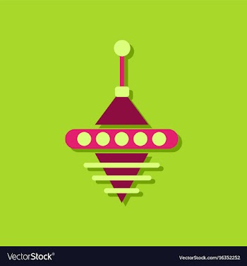 Flat icon design rotating whirligig in sticker vector image
