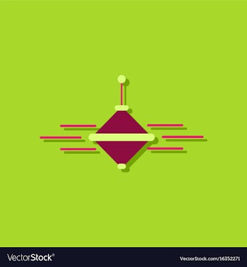 Flat icon design rotating whirligig in sticker vector image