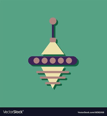 Flat icon design rotating whirligig in sticker vector image