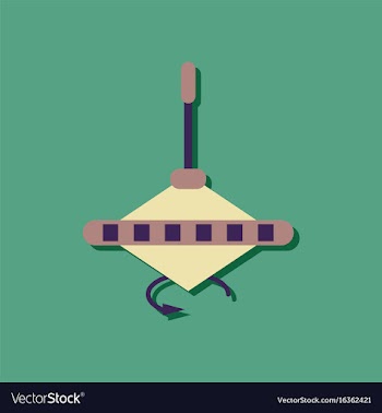 Flat icon design rotating whirligig in sticker vector image