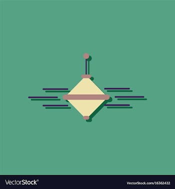 Flat icon design rotating whirligig in sticker vector image