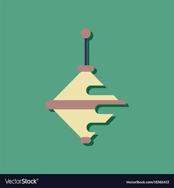 Flat icon design rotating whirligig in sticker vector image