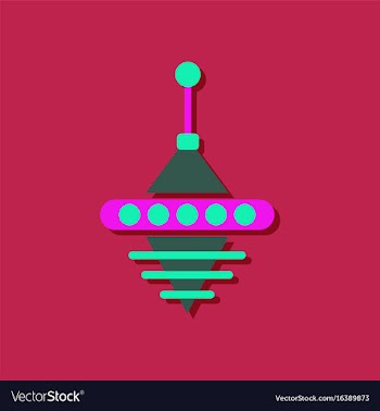 Flat icon design rotating whirligig in sticker vector image