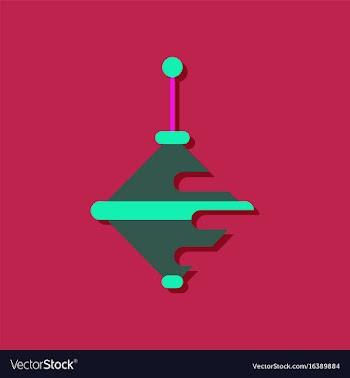 Flat icon design rotating whirligig in sticker vector image