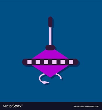 Flat icon design rotating whirligig in sticker vector image