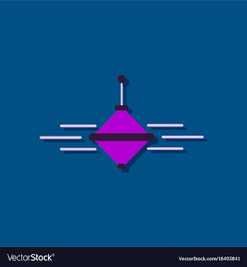 Flat icon design rotating whirligig in sticker vector image