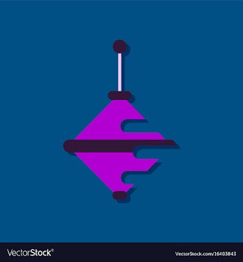 Flat icon design rotating whirligig in sticker vector image