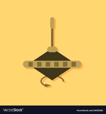 Flat icon design rotating whirligig in sticker vector image