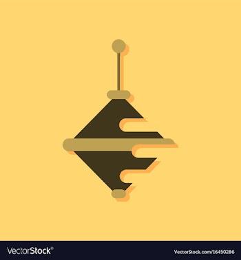 Flat icon design rotating whirligig in sticker vector image