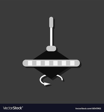 Flat icon design rotating whirligig in sticker vector image