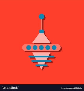 Flat icon design rotating whirligig in sticker vector image
