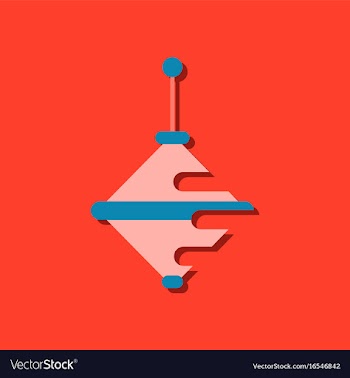 Flat icon design rotating whirligig in sticker vector image