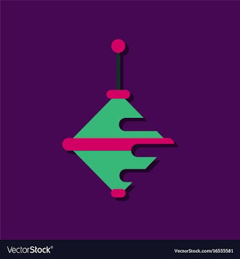 Flat icon design rotating whirligig in sticker vector image