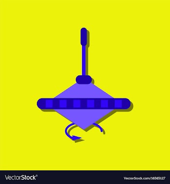 Flat icon design rotating whirligig in sticker vector image