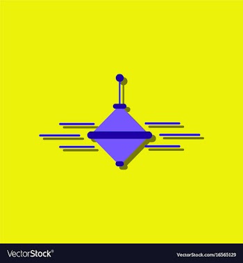 Flat icon design rotating whirligig in sticker vector image
